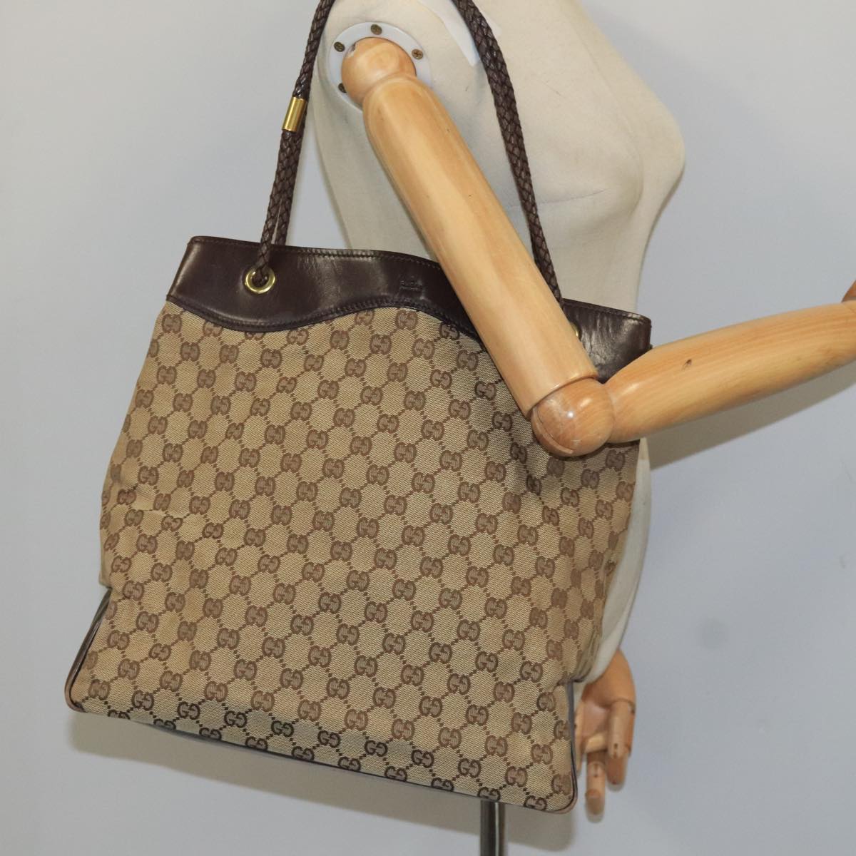 Gucci Gg Canvas Beige Canvas Shoulder Bag