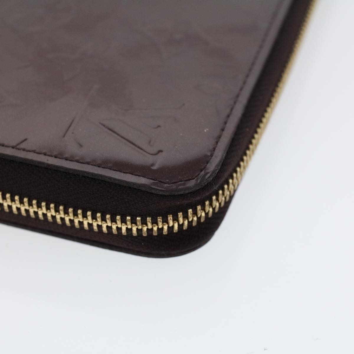 Louis Vuitton Portefeuille Zippy Burgundy Patent Leather Wallet