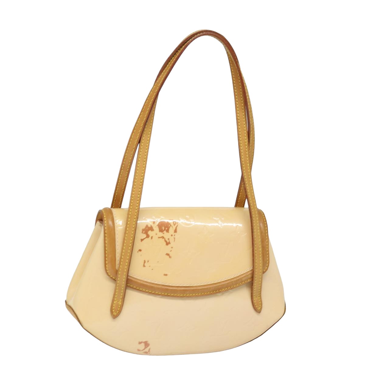 Louis Vuitton Biscayne Bay Camel Patent Leather Shoulder Bag