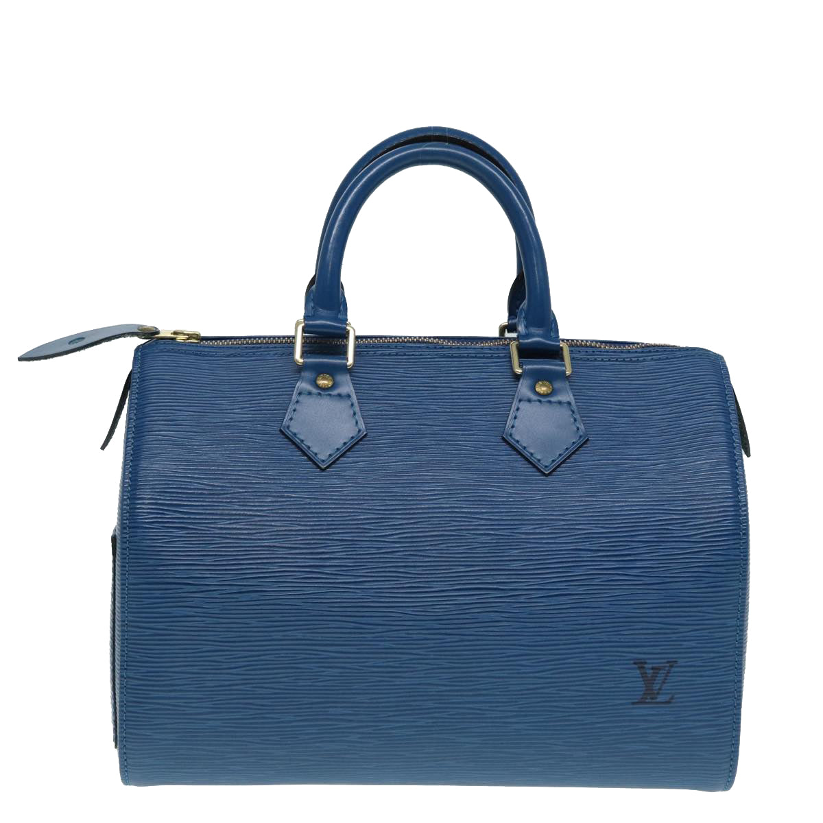 Louis Vuitton Speedy 25 Blue Leather Handbag