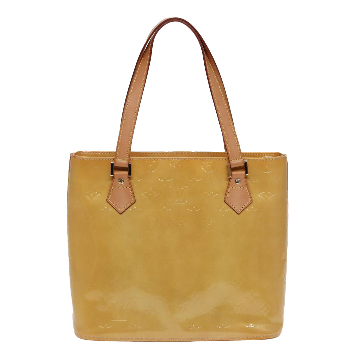 Louis Vuitton Houston Beige Patent Leather Handbag