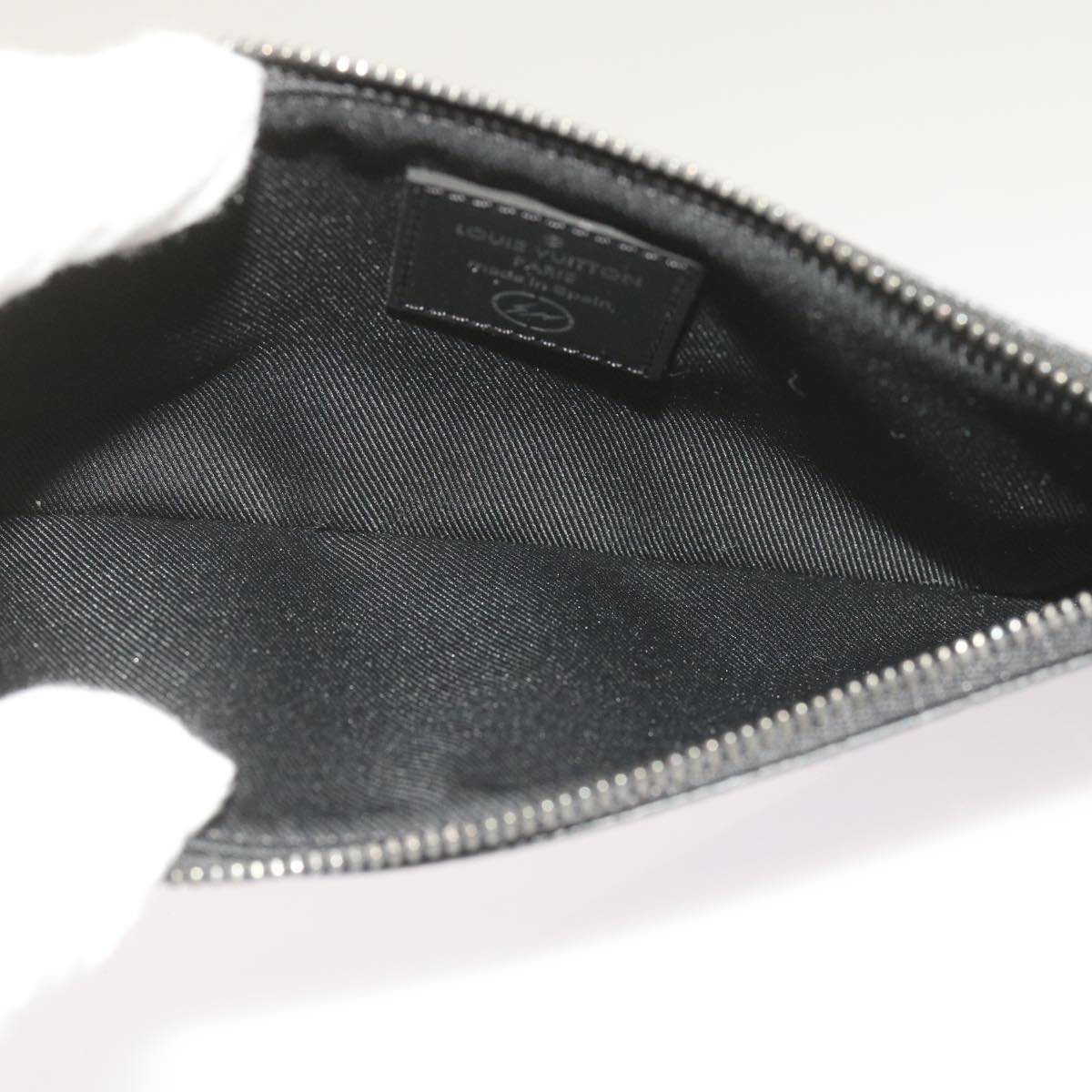Louis Vuitton Pochette Clés Black Canvas Clutch Bag
