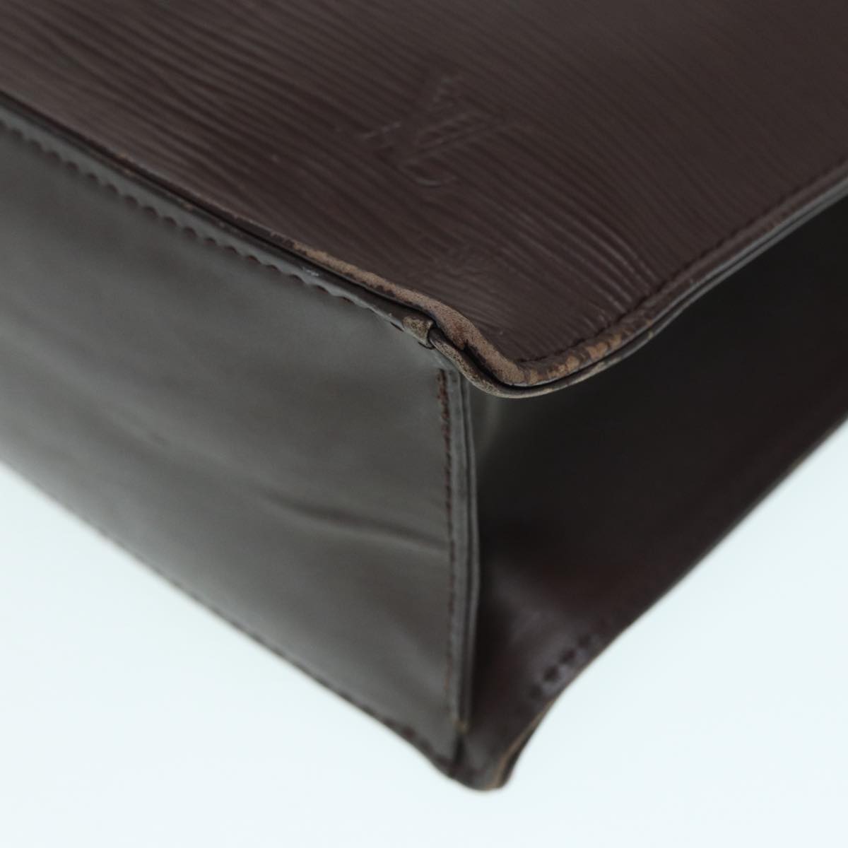 Louis Vuitton Sac Plat Brown Leather Handbag