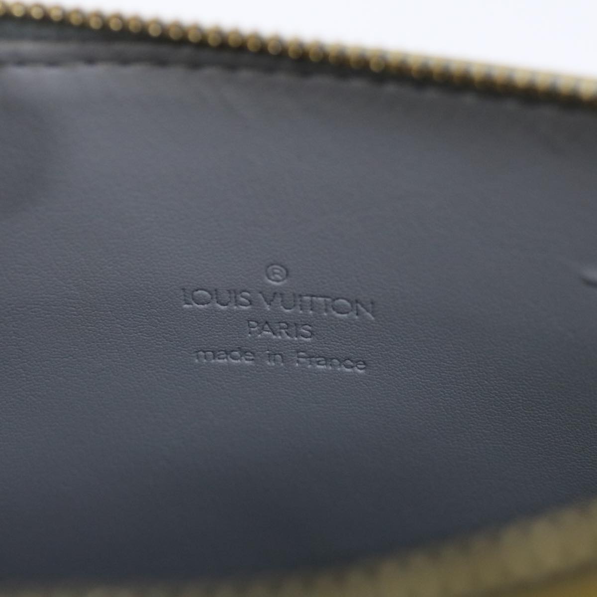 Louis Vuitton Mott Beige Patent Leather Clutch Bag