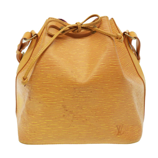 Louis Vuitton Petit Noé Yellow Leather Shoulder Bag