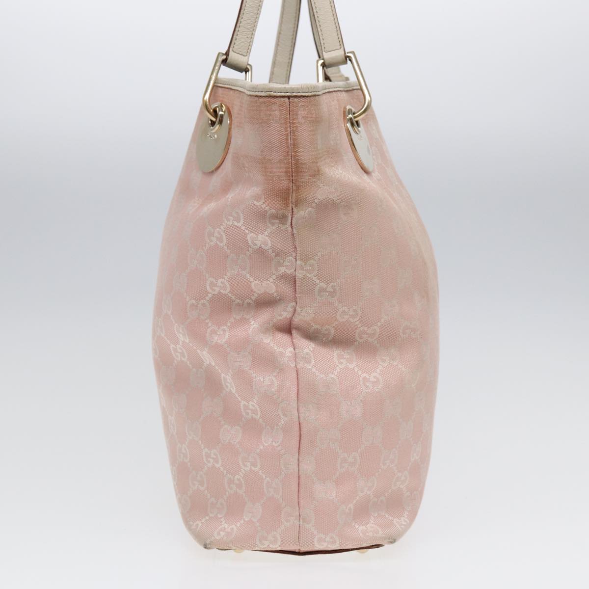 Gucci Gg Pattern Pink Canvas Tote Bag