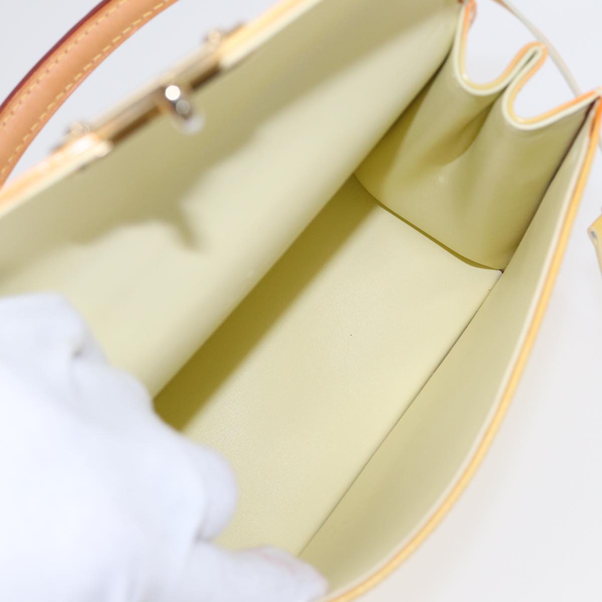 Louis Vuitton Spring Street Yellow Patent Leather Handbag