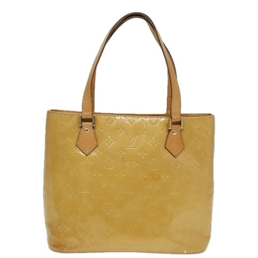Louis Vuitton Houston Beige Patent Leather Handbag