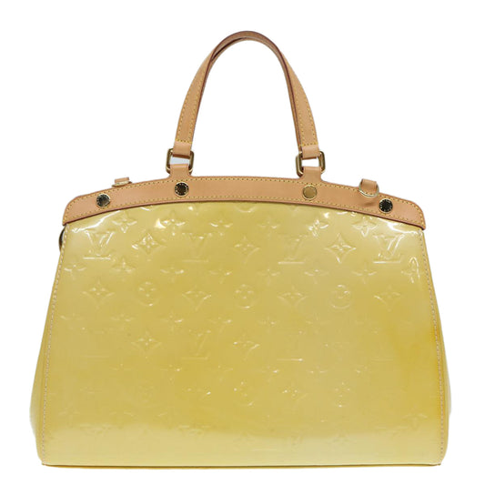 Louis Vuitton Brea Yellow Patent Leather Handbag