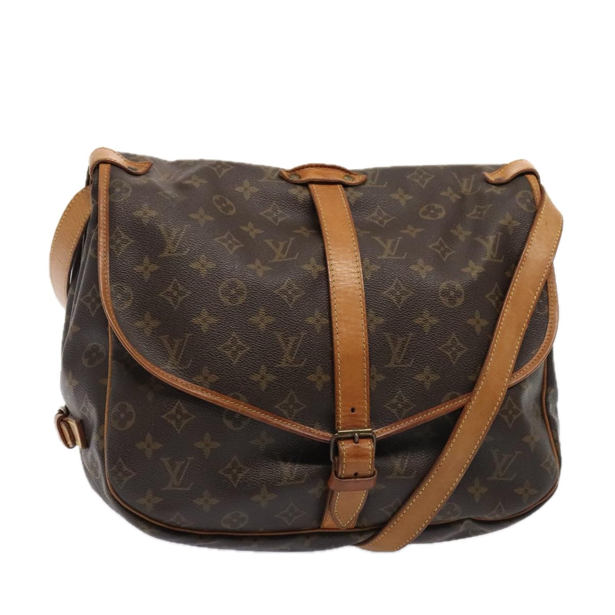 Louis Vuitton Saumur 35 Brown Canvas Shoulder Bag