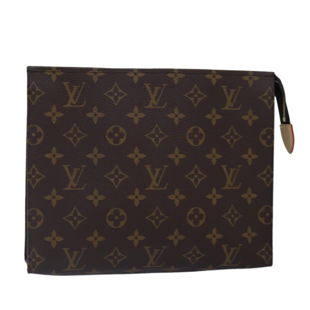 Louis Vuitton Poche Toilette Brown Canvas Clutch Bag