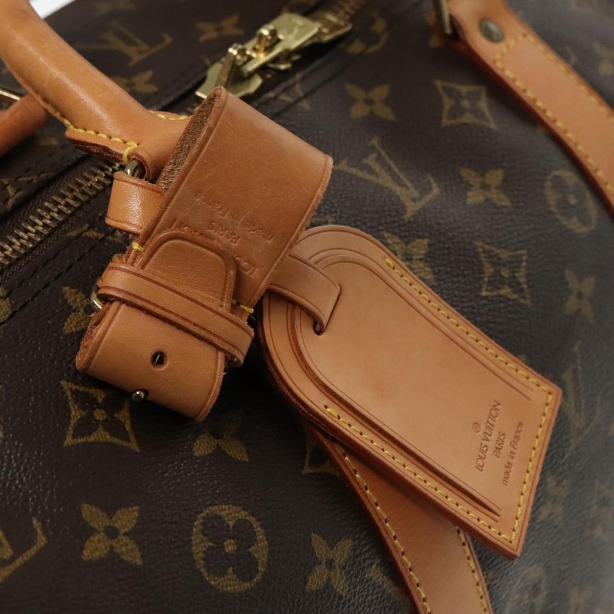 Louis Vuitton Keepall 55 Brown Canvas Travel Bag