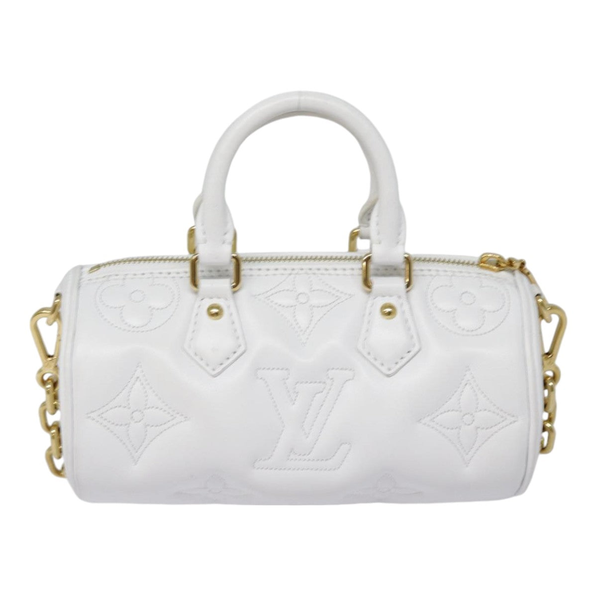 Louis Vuitton Papillon White Leather Handbag