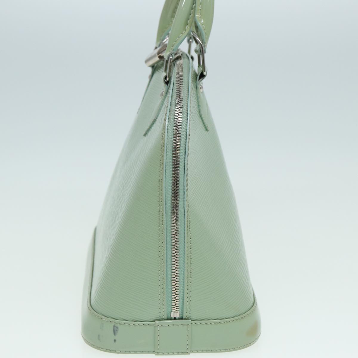Louis Vuitton Alma Green Leather Handbag