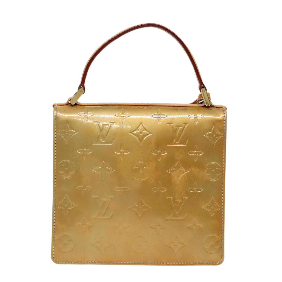 Louis Vuitton Spring Street Beige Patent Leather Handbag