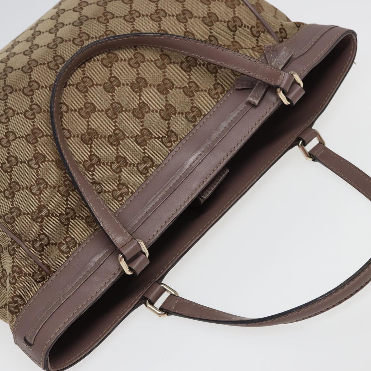 Gucci Mayfair Beige Canvas Tote Bag