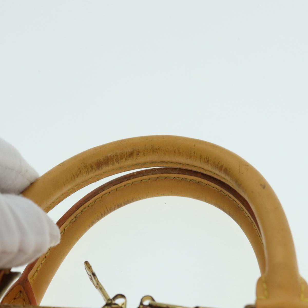 Louis Vuitton Alma Yellow Leather Handbag