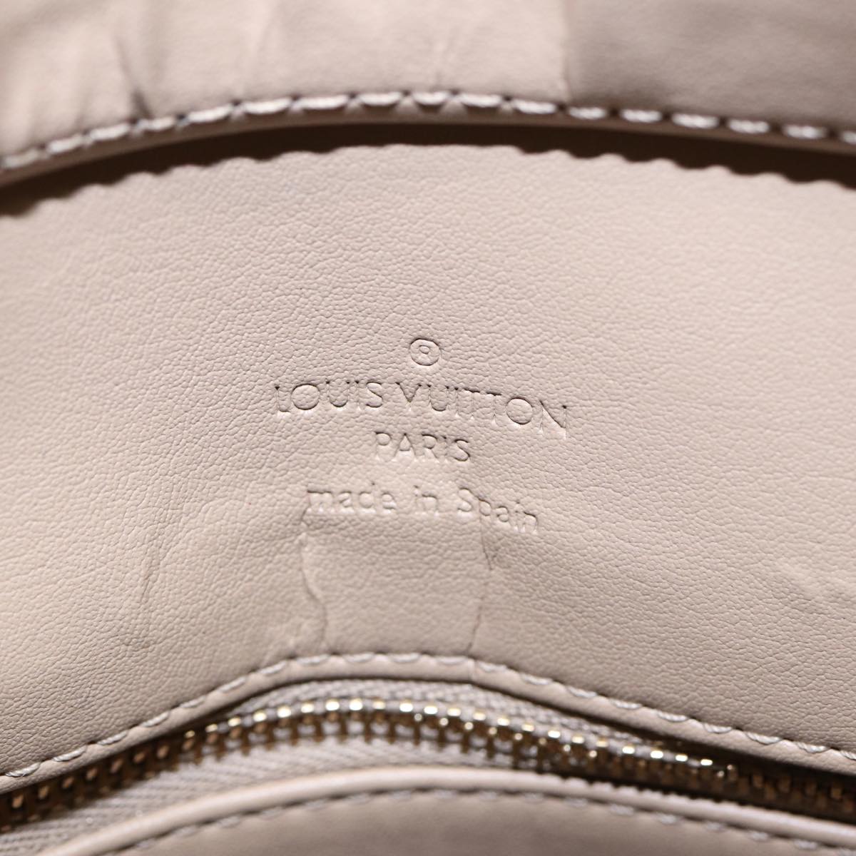 Louis Vuitton Houston Beige Patent Leather Handbag