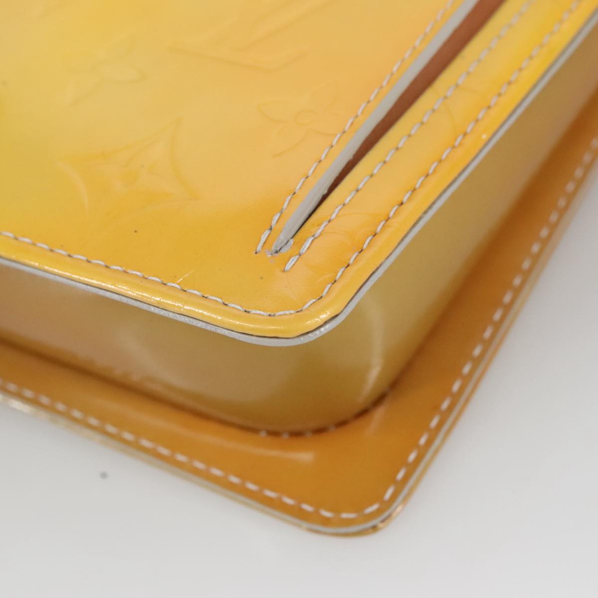Louis Vuitton Mott Yellow Patent Leather Shoulder Bag