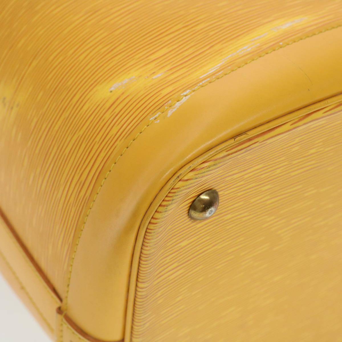Louis Vuitton Boston Yellow Leather Travel Bag