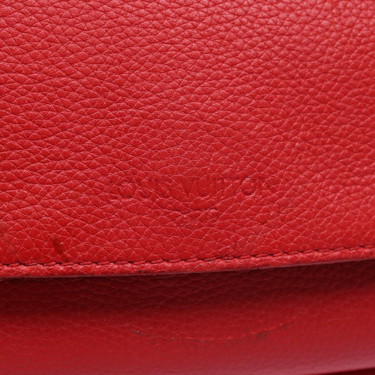 Louis Vuitton Parnassea Red Leather Clutch Bag