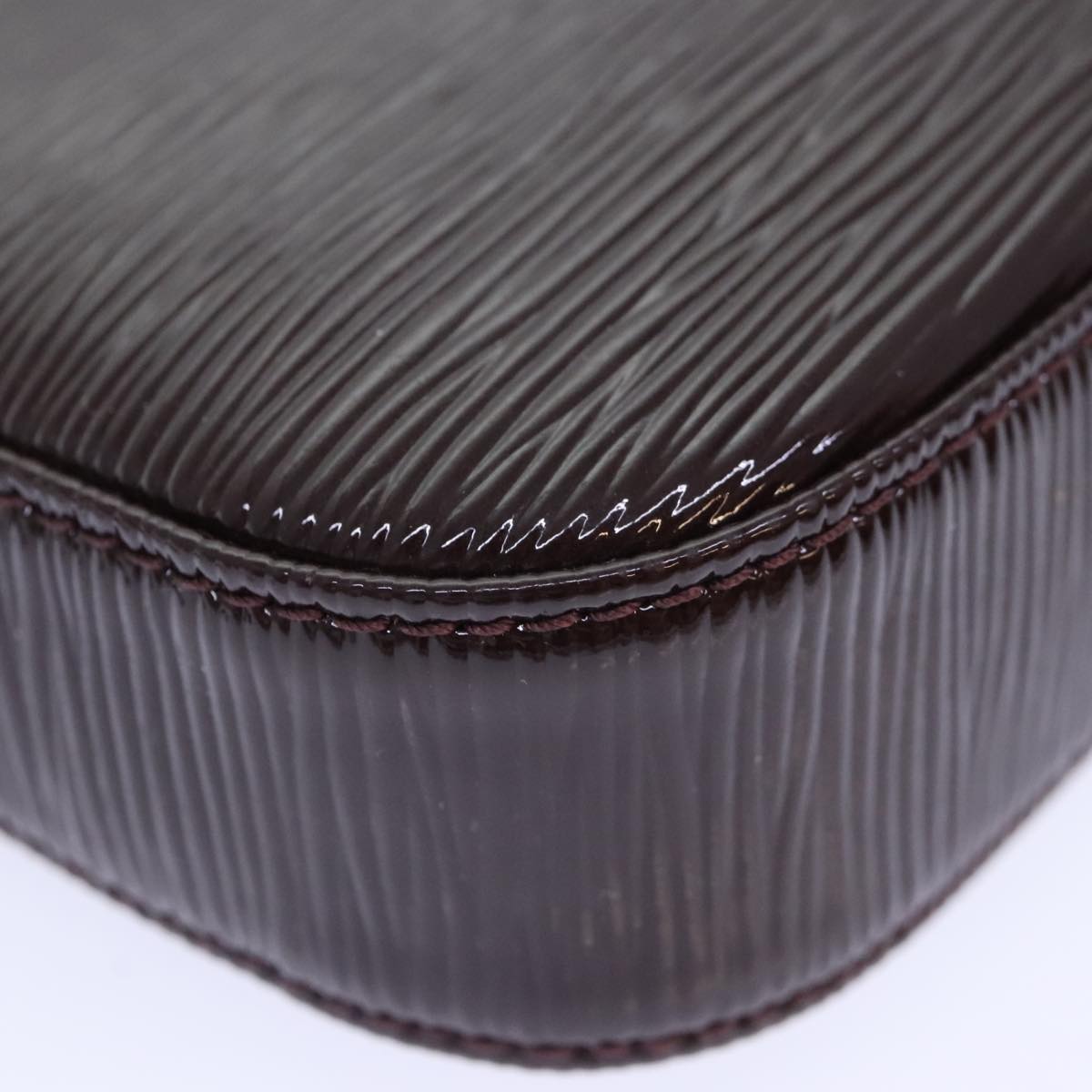 Louis Vuitton Pochette Accessoire Purple Leather Clutch Bag