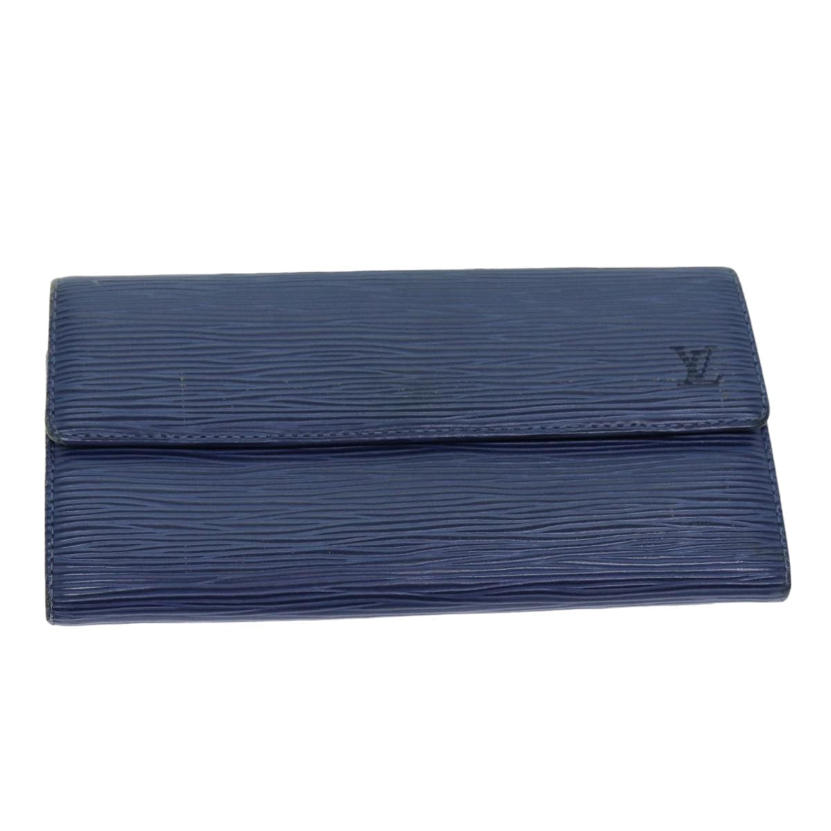 Louis Vuitton Sarah Blue Leather Wallet