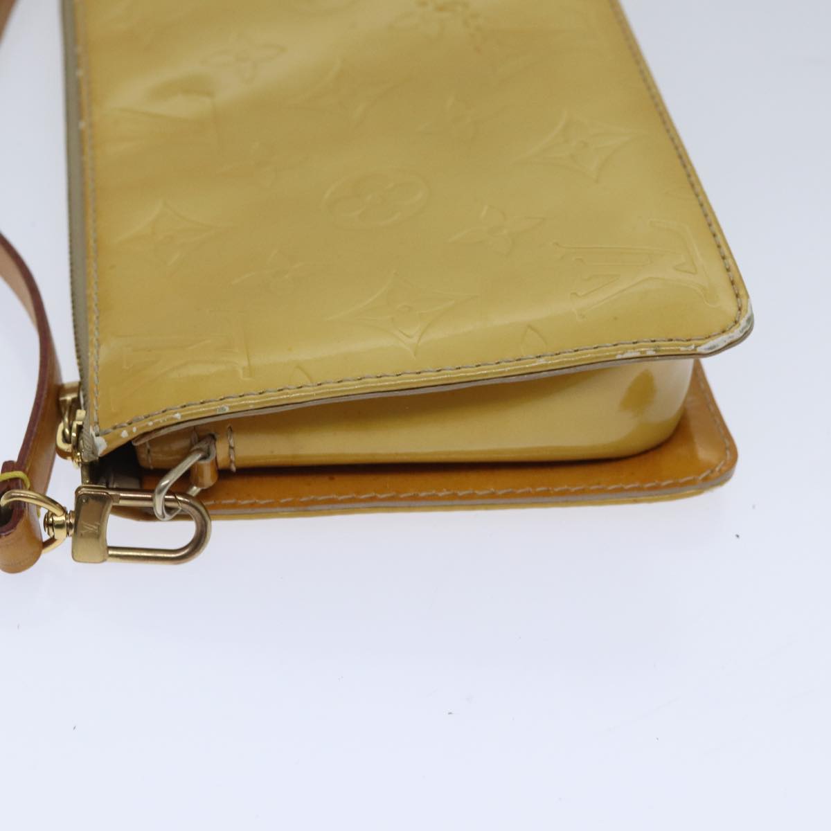 Louis Vuitton Lexington Yellow Patent Leather Clutch Bag