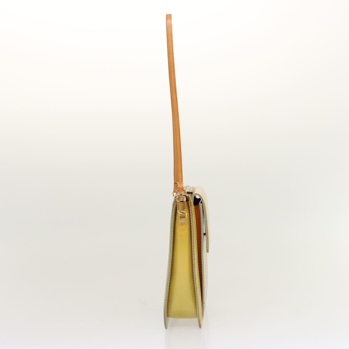 Louis Vuitton Mott Yellow Patent Leather Shoulder Bag