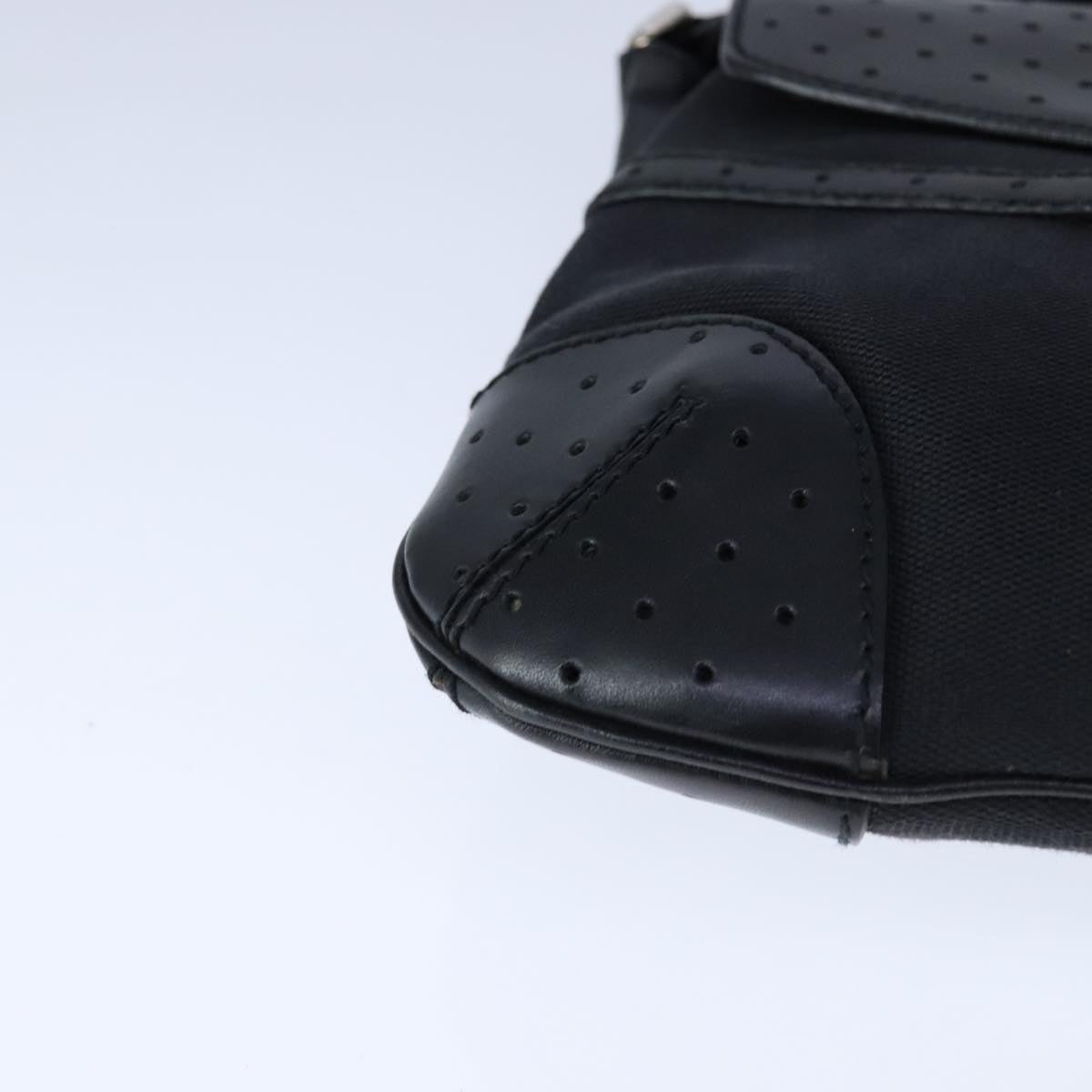 Gucci Interlocking G Black Canvas Shoulder Bag