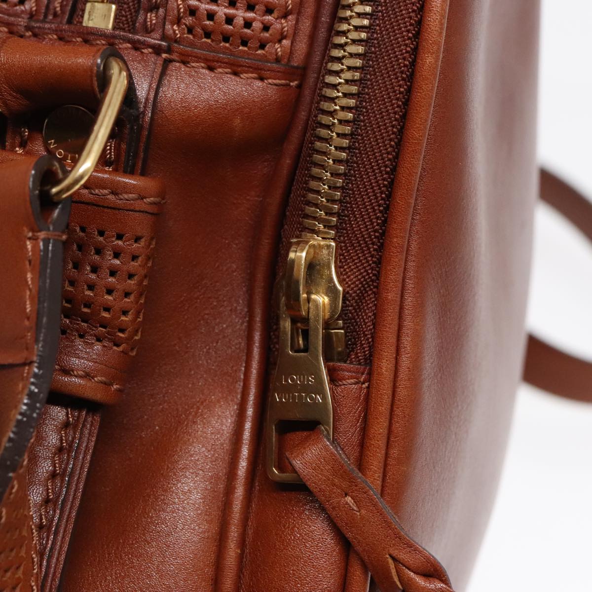 Louis Vuitton Trotteur Brown Leather Shoulder Bag