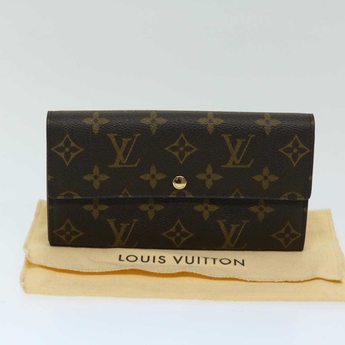 Louis Vuitton Portefeuille Sarah Brown Canvas Wallet