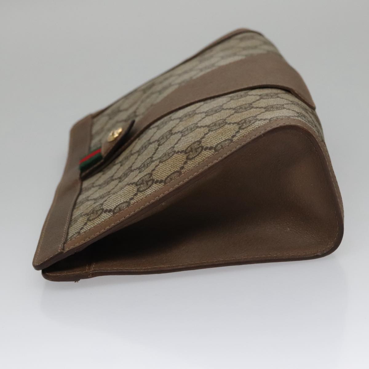 Gucci Sherry Beige Canvas Clutch Bag
