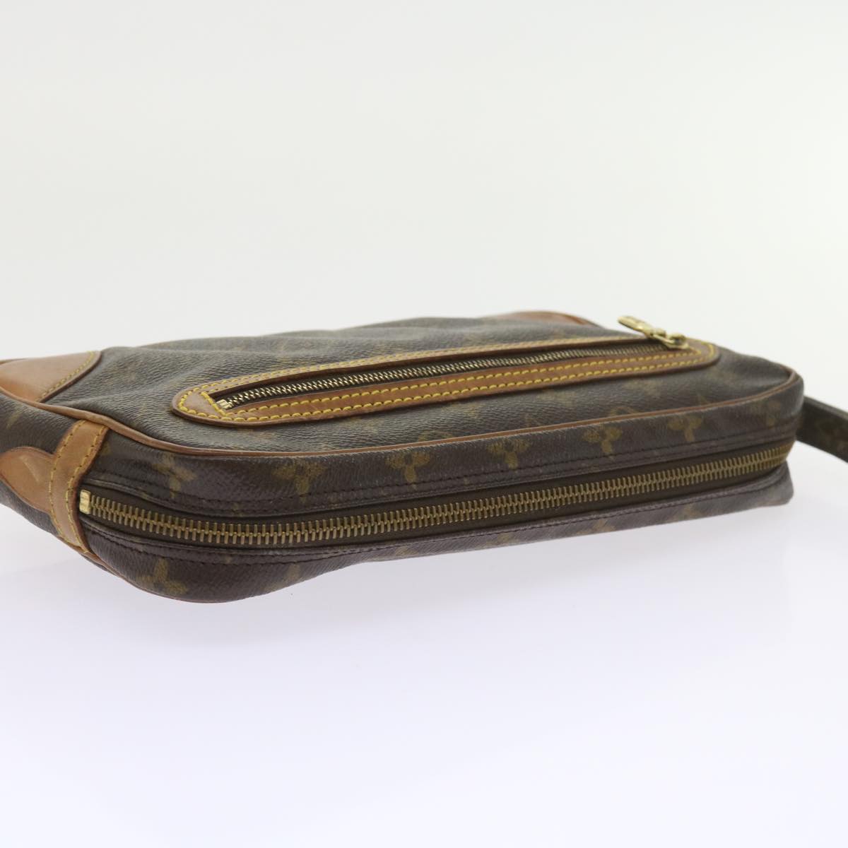 Louis Vuitton Marly Dragonne Brown Canvas Clutch Bag