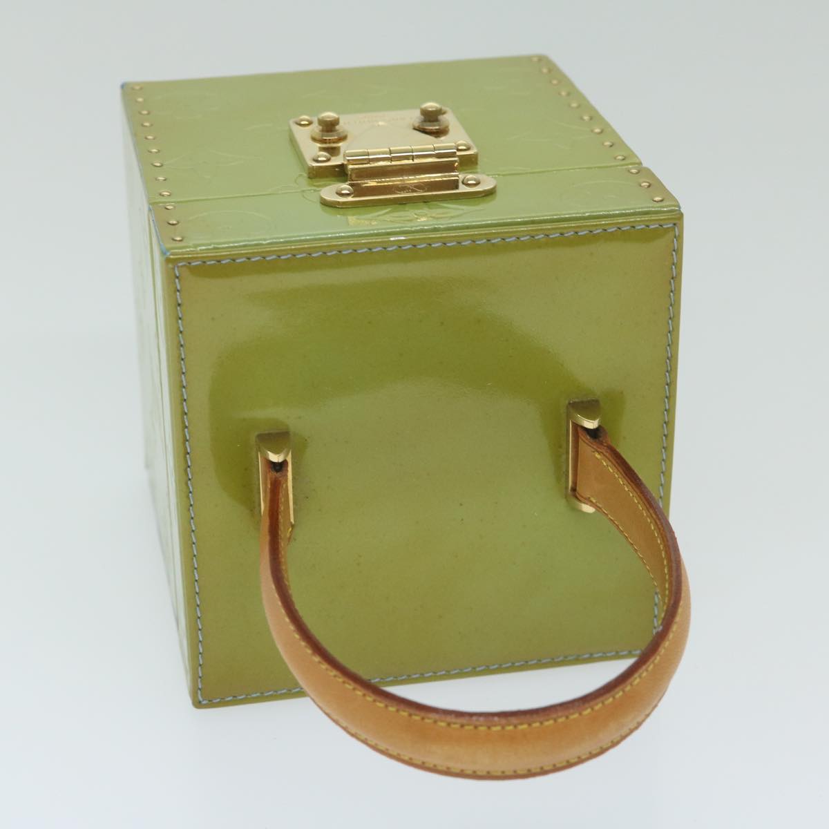 Louis Vuitton Bleecker Green Patent Leather Clutch Bag