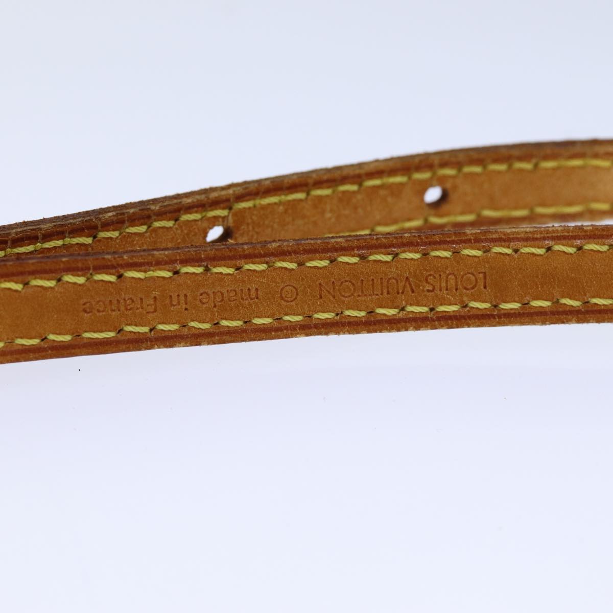 Louis Vuitton Shoulder Strap Beige Leather Bag Jewelry