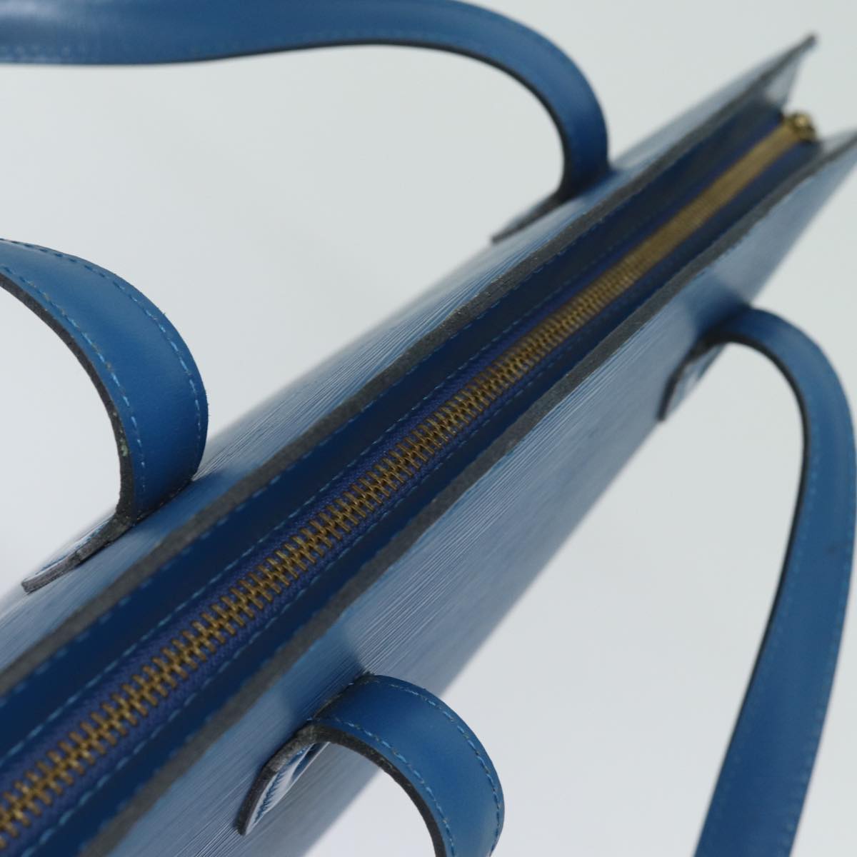 Louis Vuitton Saint Jacques Blue Leather Shoulder Bag