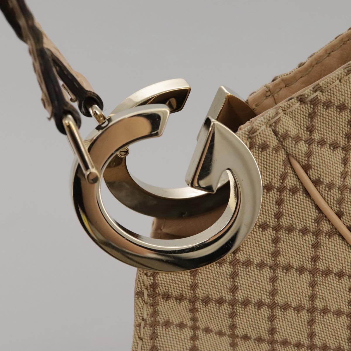 Gucci Charlotte Beige Canvas Shoulder Bag