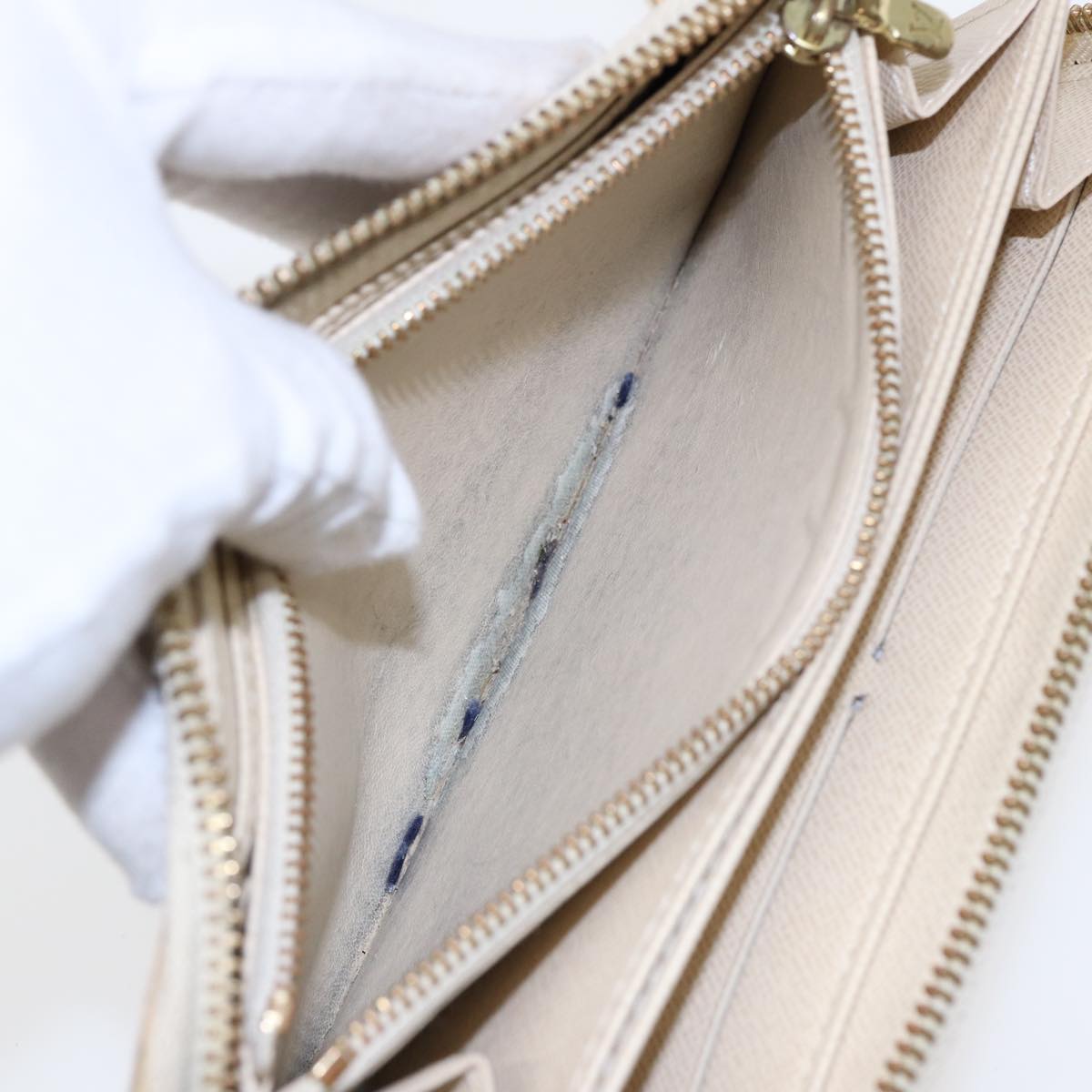 Louis Vuitton Portefeuille Zippy White Canvas Wallet