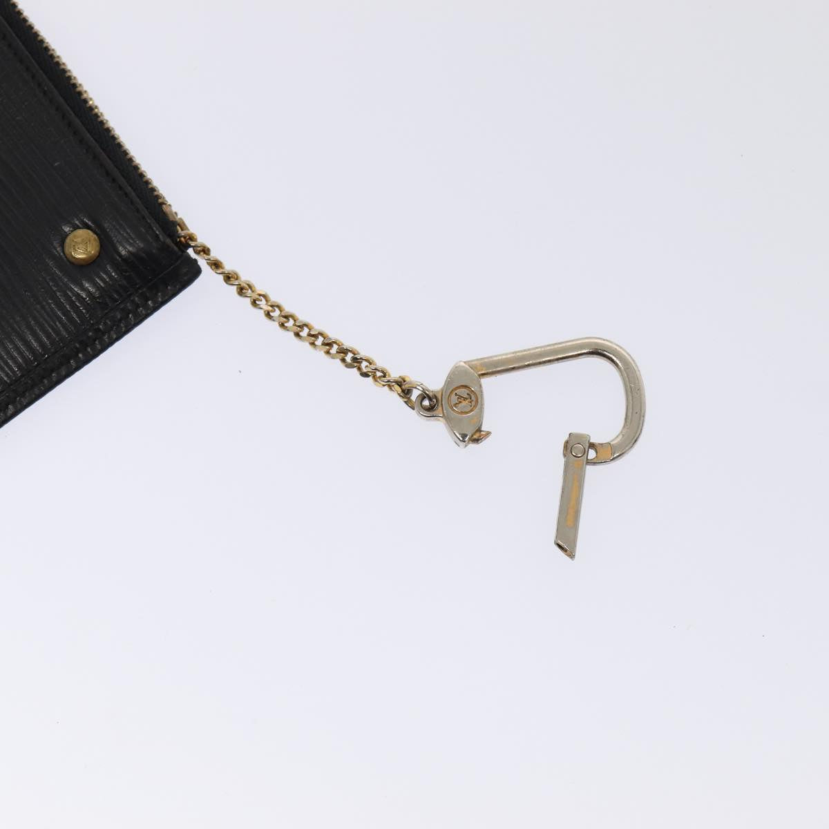 Louis Vuitton Pochette Clés Black Leather Wallet