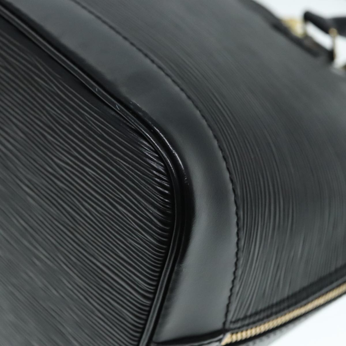 Louis Vuitton Alma Black Leather Handbag