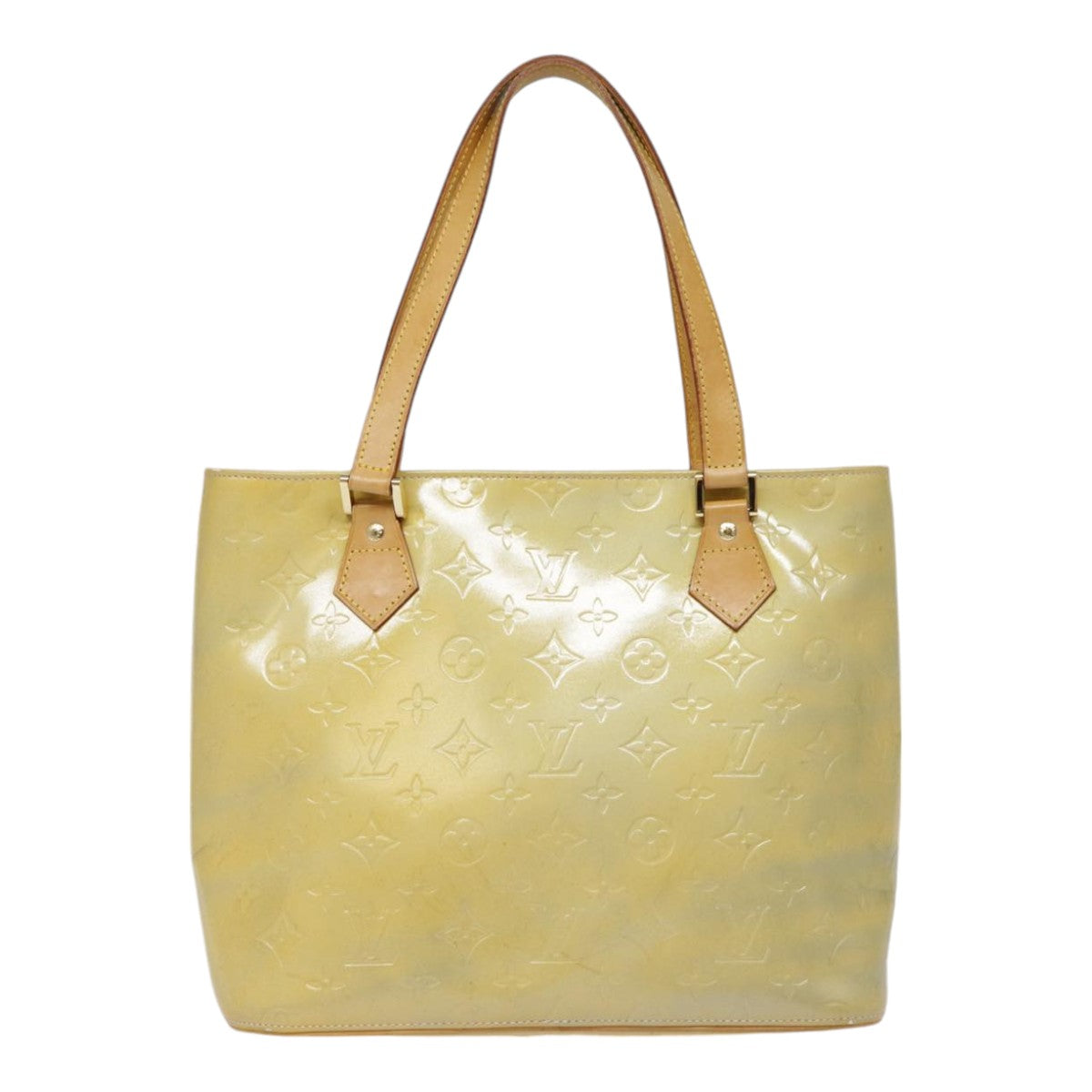 Louis Vuitton Houston Yellow Patent Leather Handbag