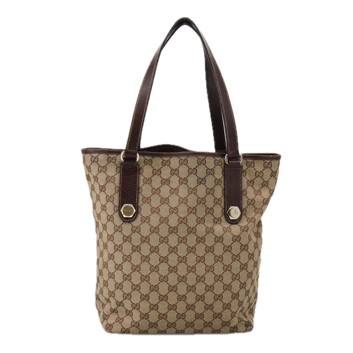 Gucci Brown Canvas Tote Bag