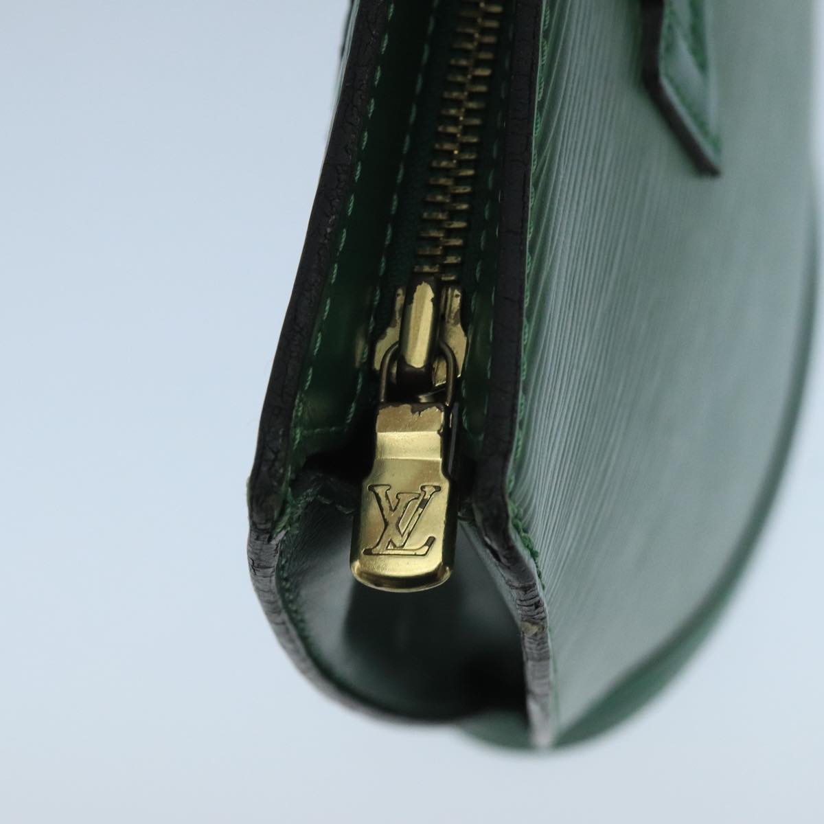 Louis Vuitton Saint Jacques Green Leather Shoulder Bag