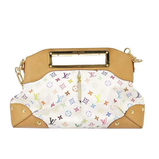 Louis Vuitton Judy White Canvas Shoulder Bag