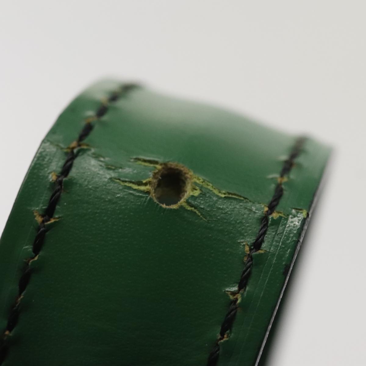 Louis Vuitton Cartouchière Green Leather Shoulder Bag