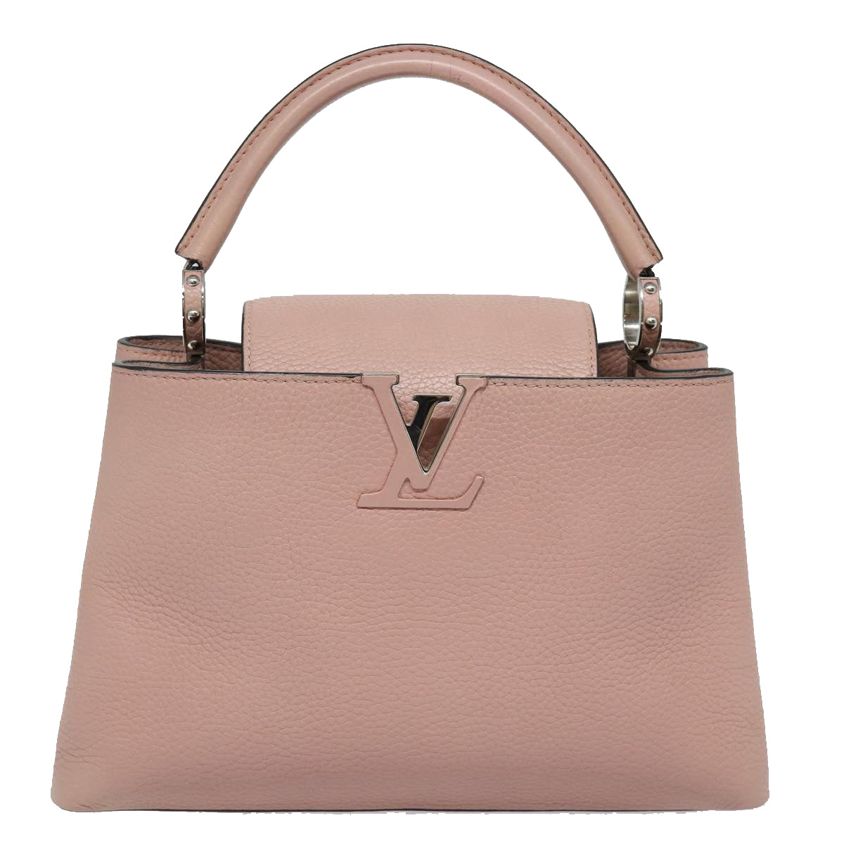 Louis Vuitton Capucines Pink Leather Handbag