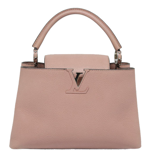 Louis Vuitton Capucines Pink Leather Handbag