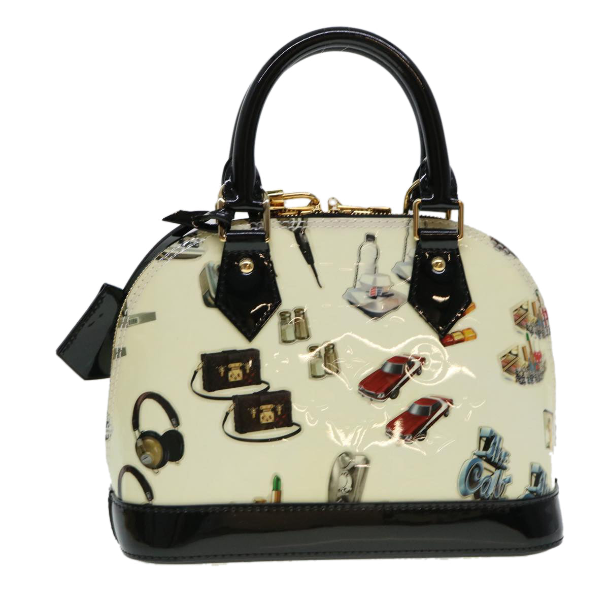 Louis Vuitton Alma White Patent Leather Handbag