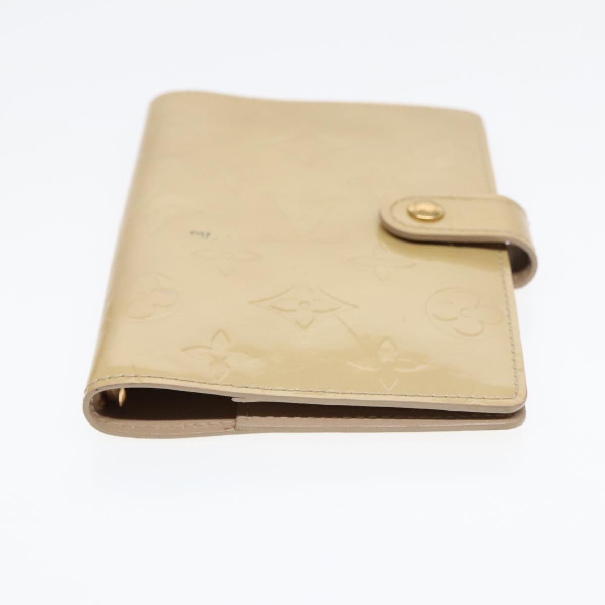 Louis Vuitton Agenda Pm Beige Patent Leather Wallet